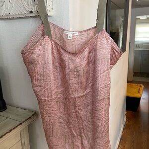 Banana Republic Pink and Green Patterned Slip-like tank/camisole. Never worn.